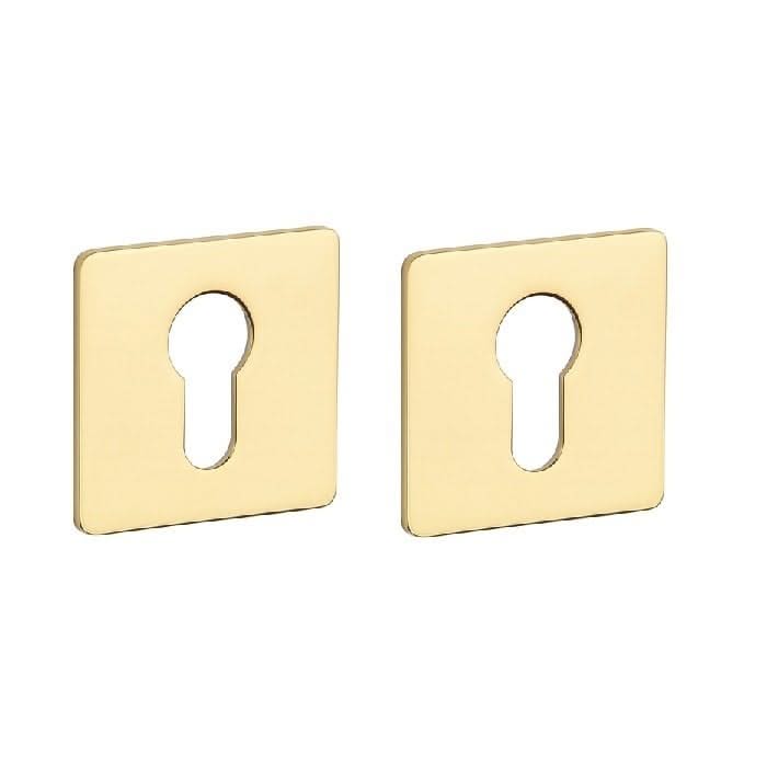 STERK | Cilinderplaatjes KVADRAT 1711 | Ultra dun | 3mm | Vierkant | Goud gepolijst PVD