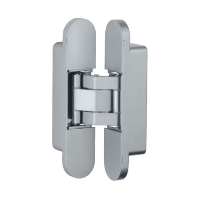 Onzichtbaar 3D scharnier | 135x28mm | Mat Chroom | 3D Instelbaar