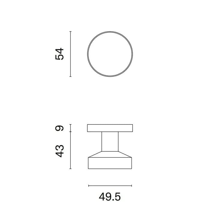 sterk vaste mat zwarte deurknop oval 1705 op rozet 2