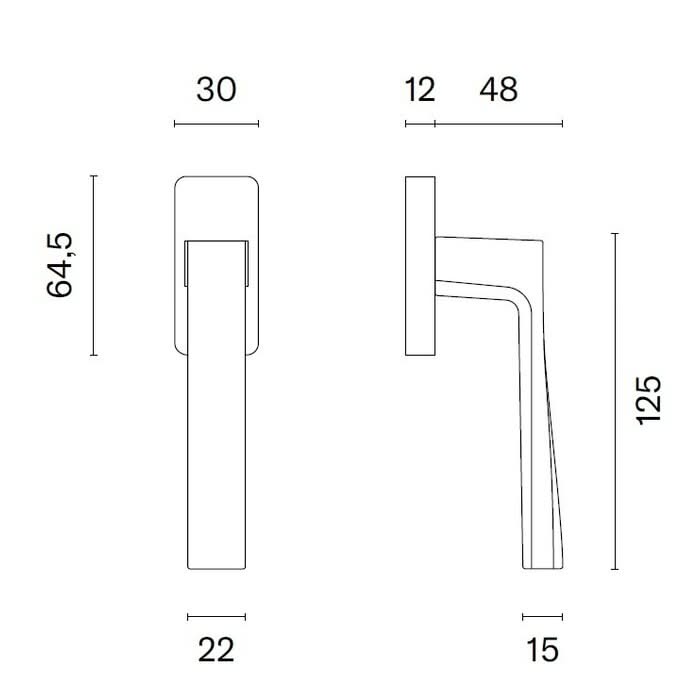 Stile raamkruk Lima Q Titanium - Deurbeslag-expert
