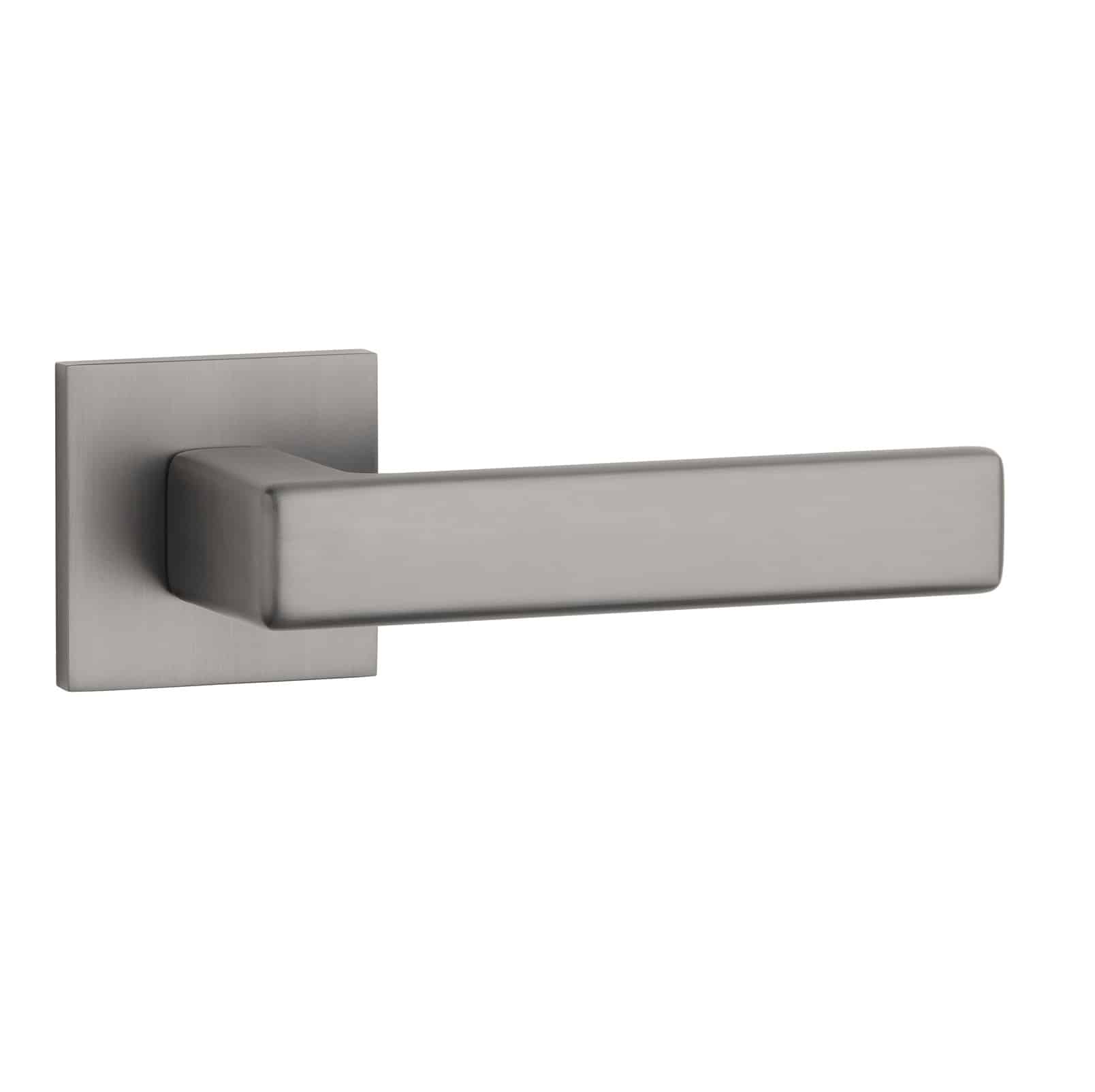 STILE | Deurkruk Miia | op vierkant rozet | Gunmetal - Deurbeslag-expert