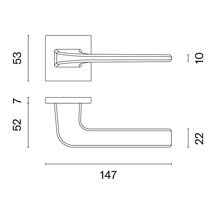 STILE Deurklinken Naka Mat Goud - Deurbeslag-expert