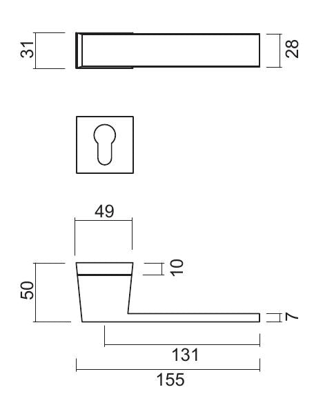 HDD Pro DEURKRUK PRO X-TREME MAT BRONS op rond rozet - Deurbeslag-expert