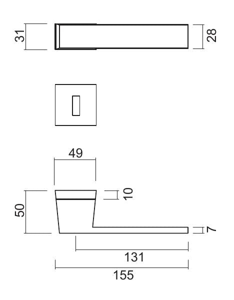 HDD Pro DEURKRUK PRO X-TREME MAT BRONS op rond rozet - Deurbeslag-expert