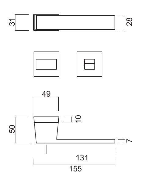 HDD Pro DEURKRUK PRO X-TREME MAT BRONS op rond rozet - Deurbeslag-expert