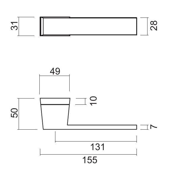 HDD Pro DEURKRUK PRO X-TREME MAT BRONS op rond rozet - Deurbeslag-expert