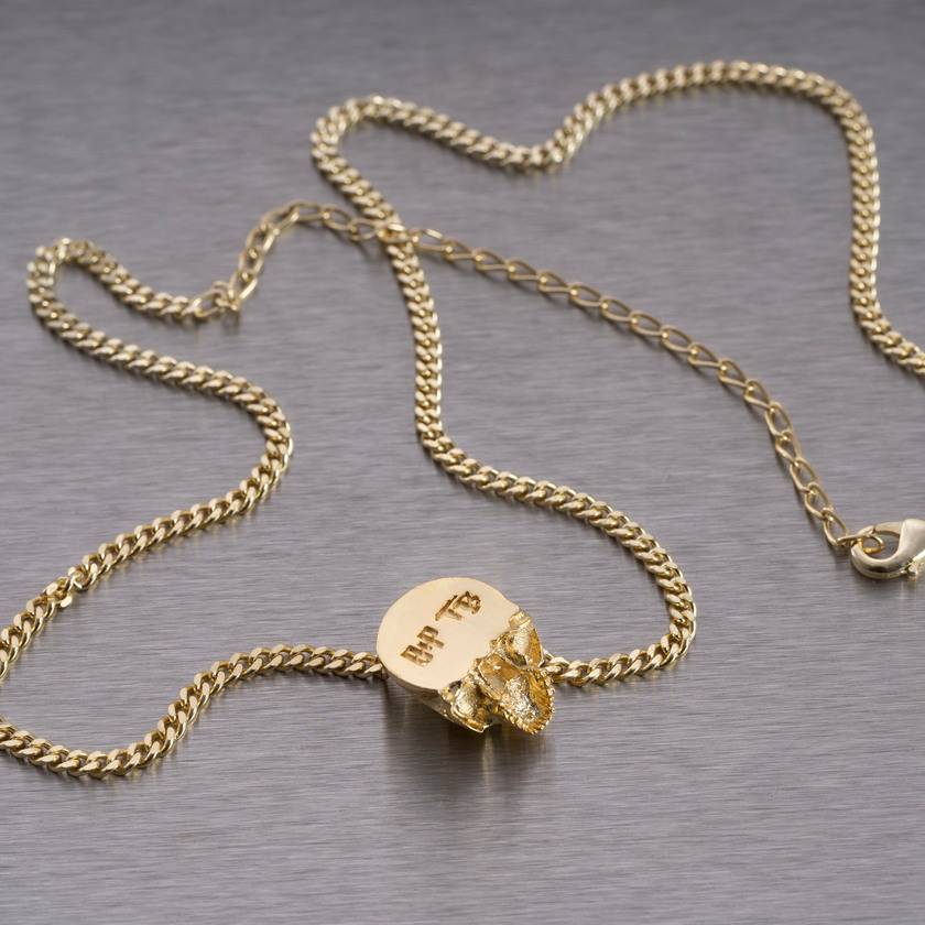 Buster + Punch | Ketting Skull Travis Barker | Goud