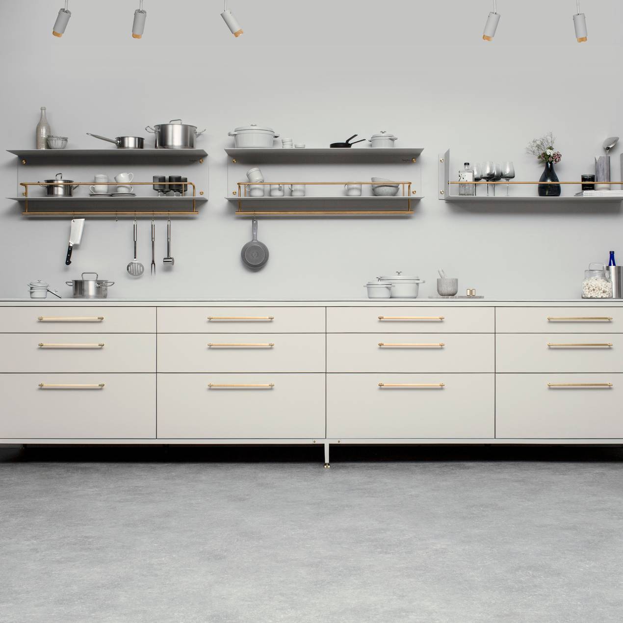 buster + punch | wandplank kitchen shelf hanger | stone