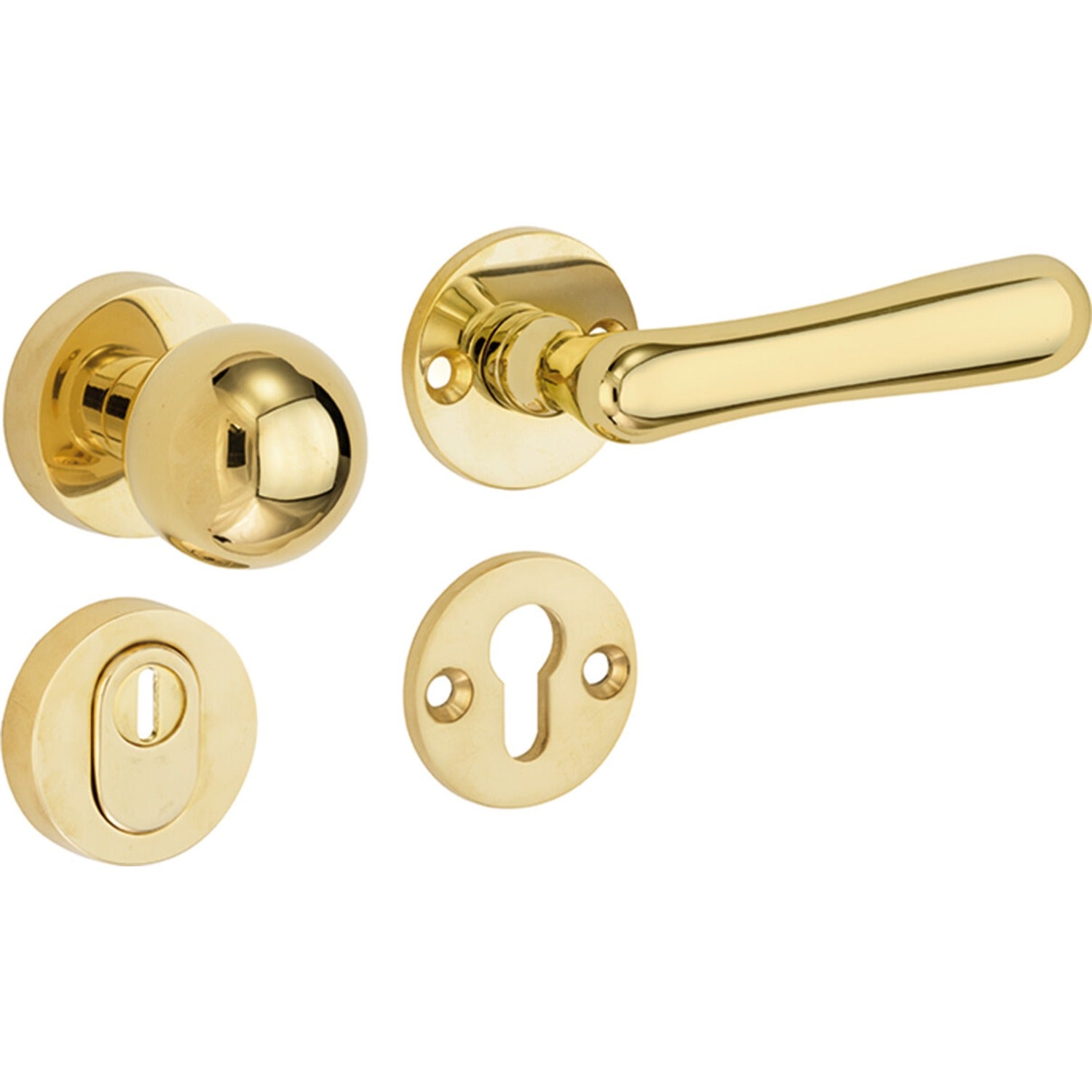 Artitec Mi Satori Linea XL knop/kruk messing ongelakt vooraanzicht