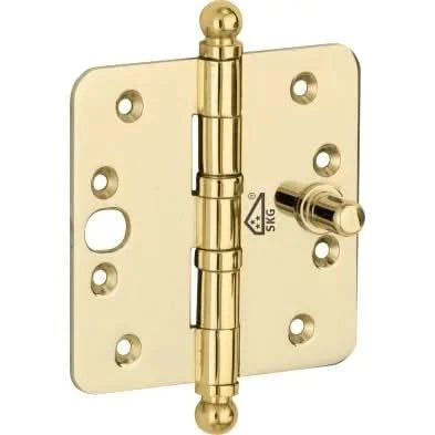 Artitec Mi Satori Kogellagerscharnier SKG3 ronde hoek bol 89x89mm messing ongelakt - Deurbeslag-expert