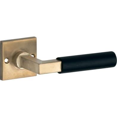 Artitec Deurkruk op rozet Bauhaus ebben messing antiek