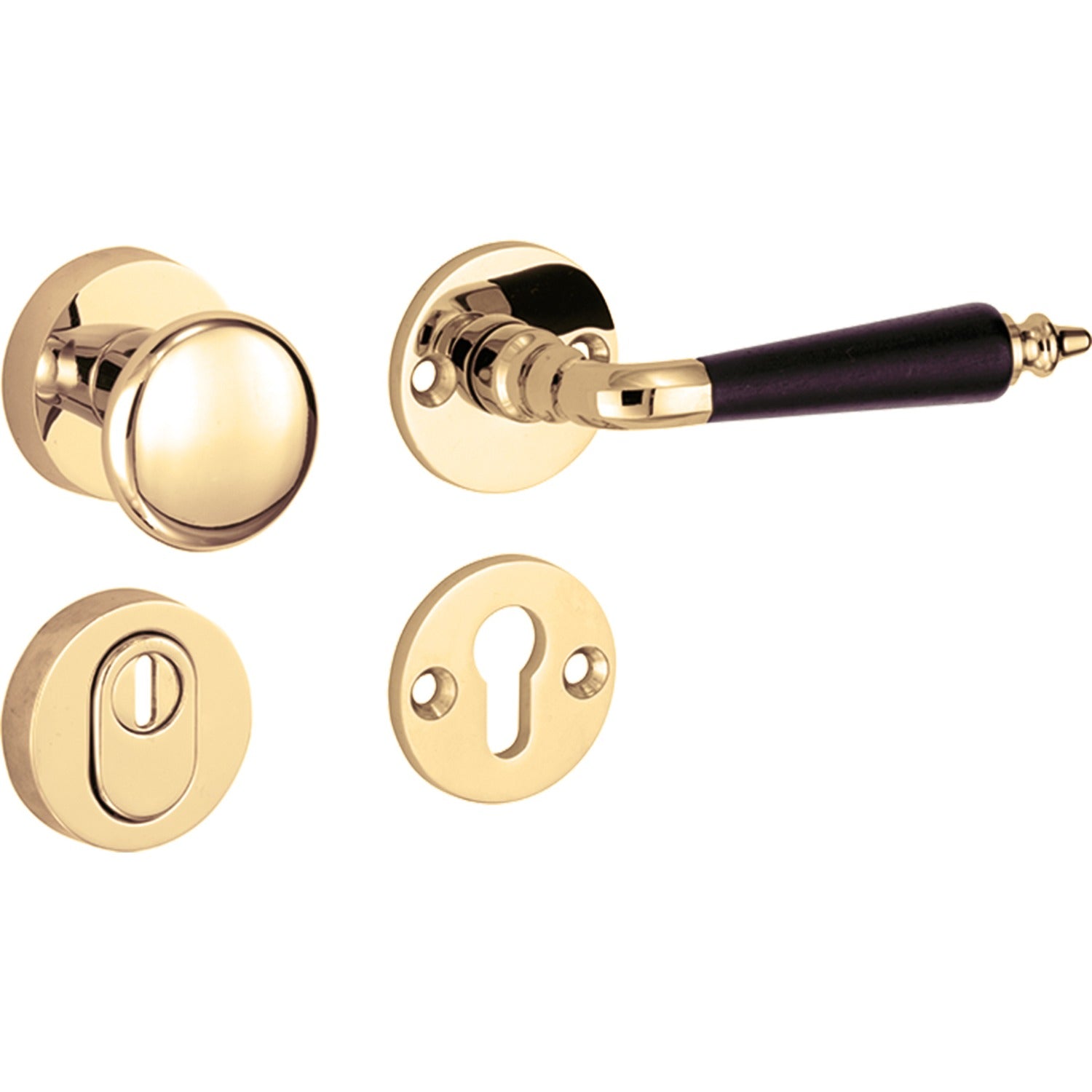 Artitec Mi Satori knop/kruk op rozet Antique ebben messing gelakt / messing PVD productfoto