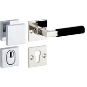 Artitec Mi Satori SKG3 knop/kruk op rozet Bauhaus ebben m/ KTB glans nikkel / glans chroom