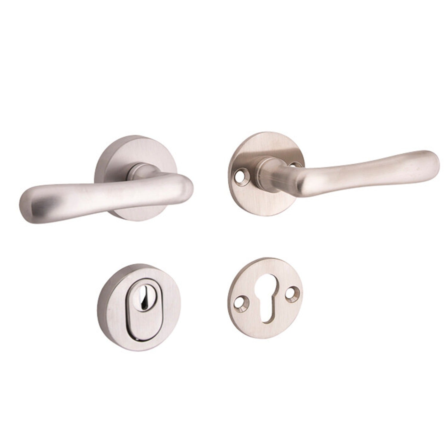 Artitec Mi Satori Linea deurkruk op rozet mat nikkel/mat nikkel PVD vooraanzicht