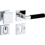 Artitec Mi Satori SKG3 knop/kruk op rozet Bauhaus ebben glans chroom – vooraanzicht