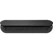 Artitec Tochtklep ovaal mat zwart 330 x 80