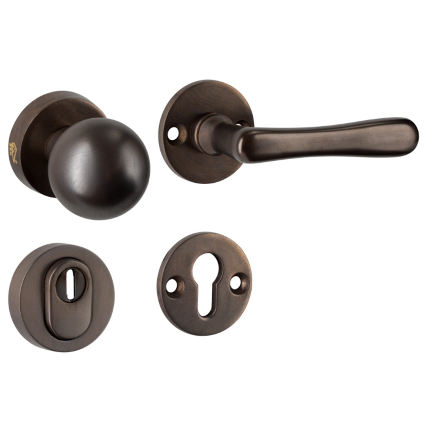 Artitec Mi Satori Linea knop/kruk messing antiek brons vooraanzicht
