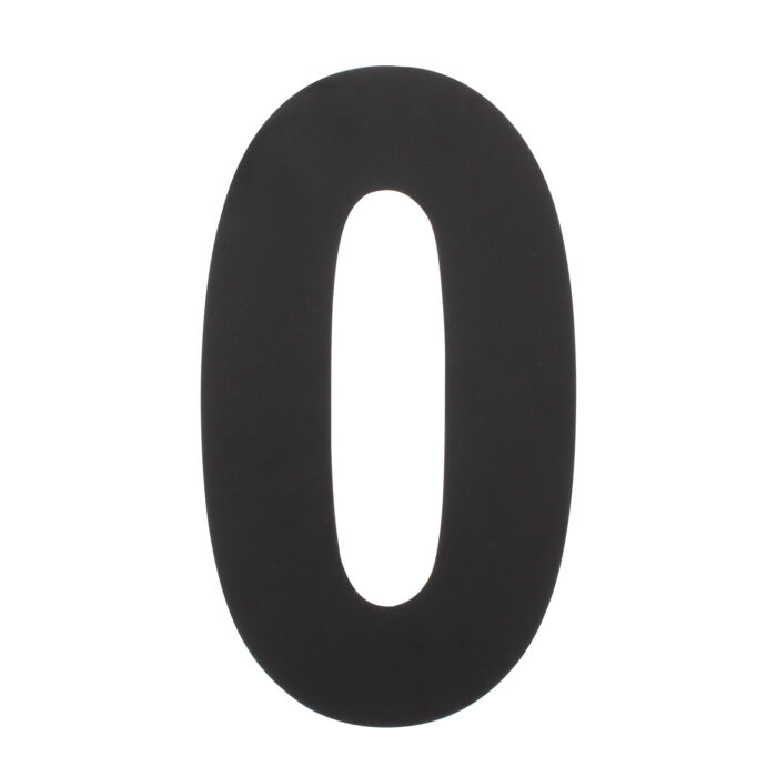 Intersteel | House number 0 | XXL Height 50cm | Stainless Steel/Matte Black