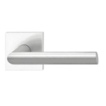Hafi door handle-208-on-square-rosette-stainless-steel
