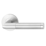 Hafi stainless steel door handle on round rosette