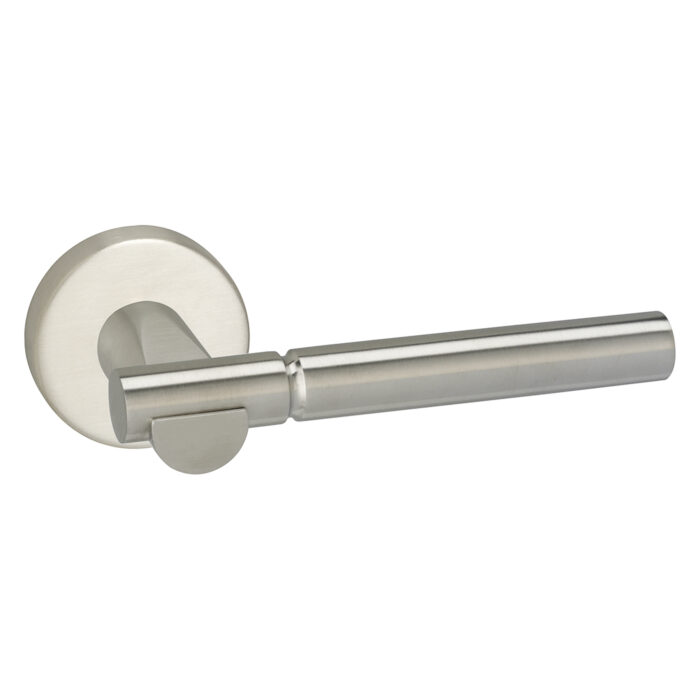 Impresso Poignée de porte Bretton inox brossé sur rosace ronde