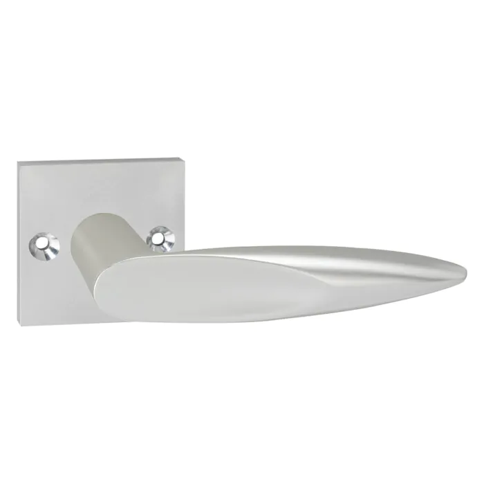 Impresso Door handle Sutton Aluminum on square rosette