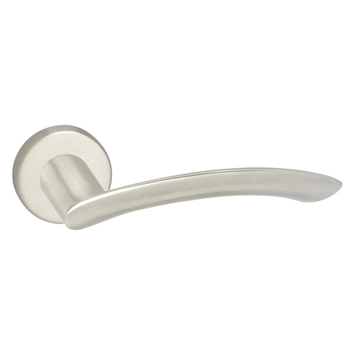Impresso Poignée de porte Watton inox brossé mat sur rosace ronde