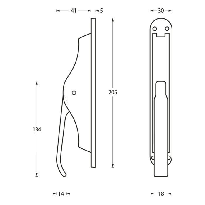 Intersteel Door spagnolette chrome 1