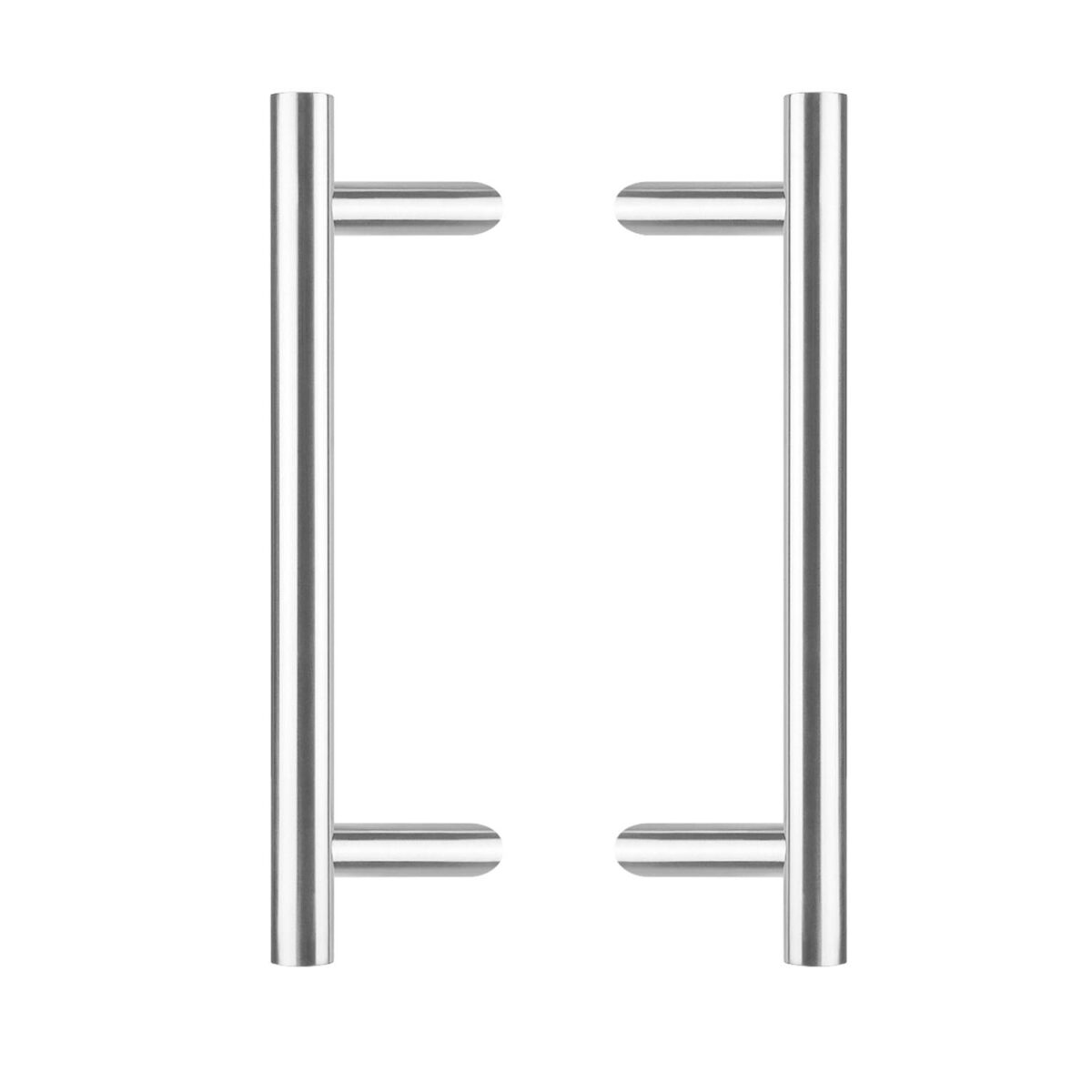 Intersteel Door handles per pair T diagonal 700x85x25 Center to High 500 stainless steel