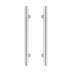 Poignées de porte Intersteel par paire forme T 500x80x30 Centre à centre Inox 300