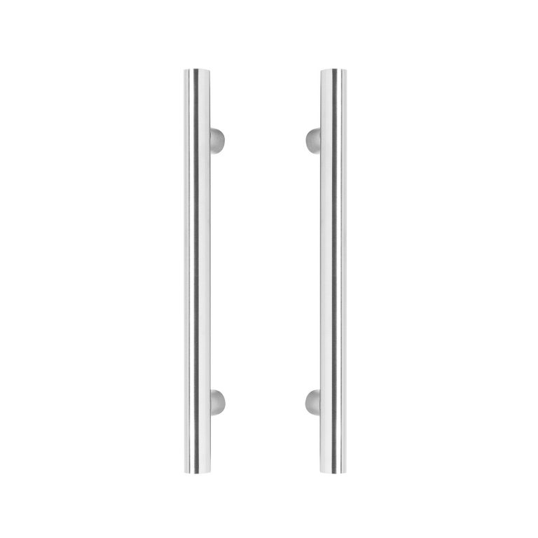 Intersteel Door handles per pair T shape 600x70x25 center to center 400 stainless steel