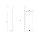 Intersteel Door handles per pair straight 90° 425x70x25 Centre-to-centre 400 stainless steel 1