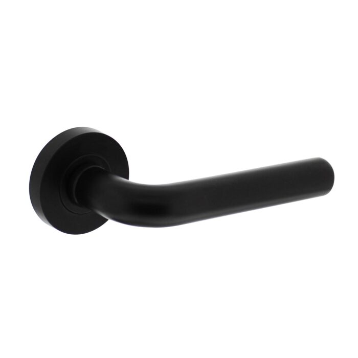 Intersteel Door handle Agatha on rosette o53x8mm black