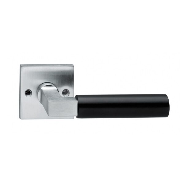 Bau-Stil door handle on square rosette