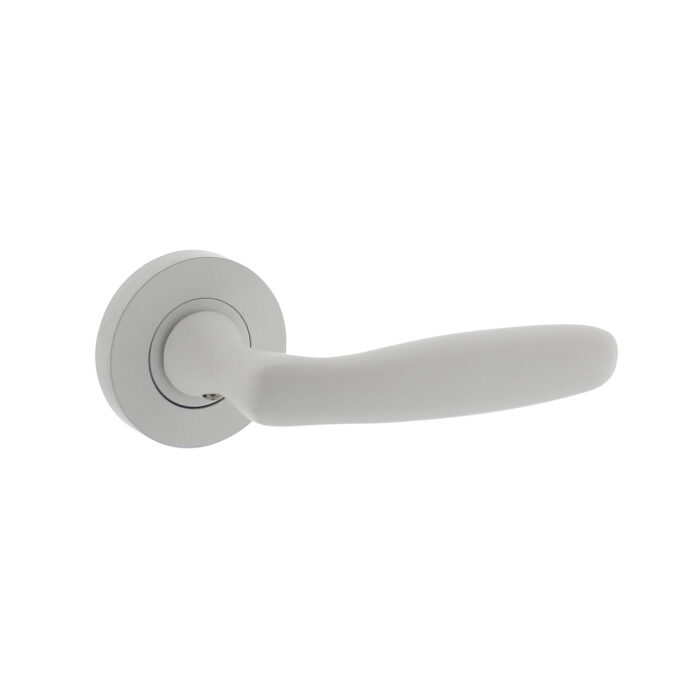 Intersteel Deurkruk Bjorn op ronde rozet o52x10mm wit
