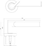 Intersteel Door handle Casper on rosette chrome 1