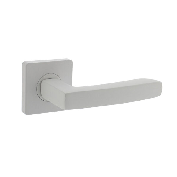 door handle Minos, on rosette, white