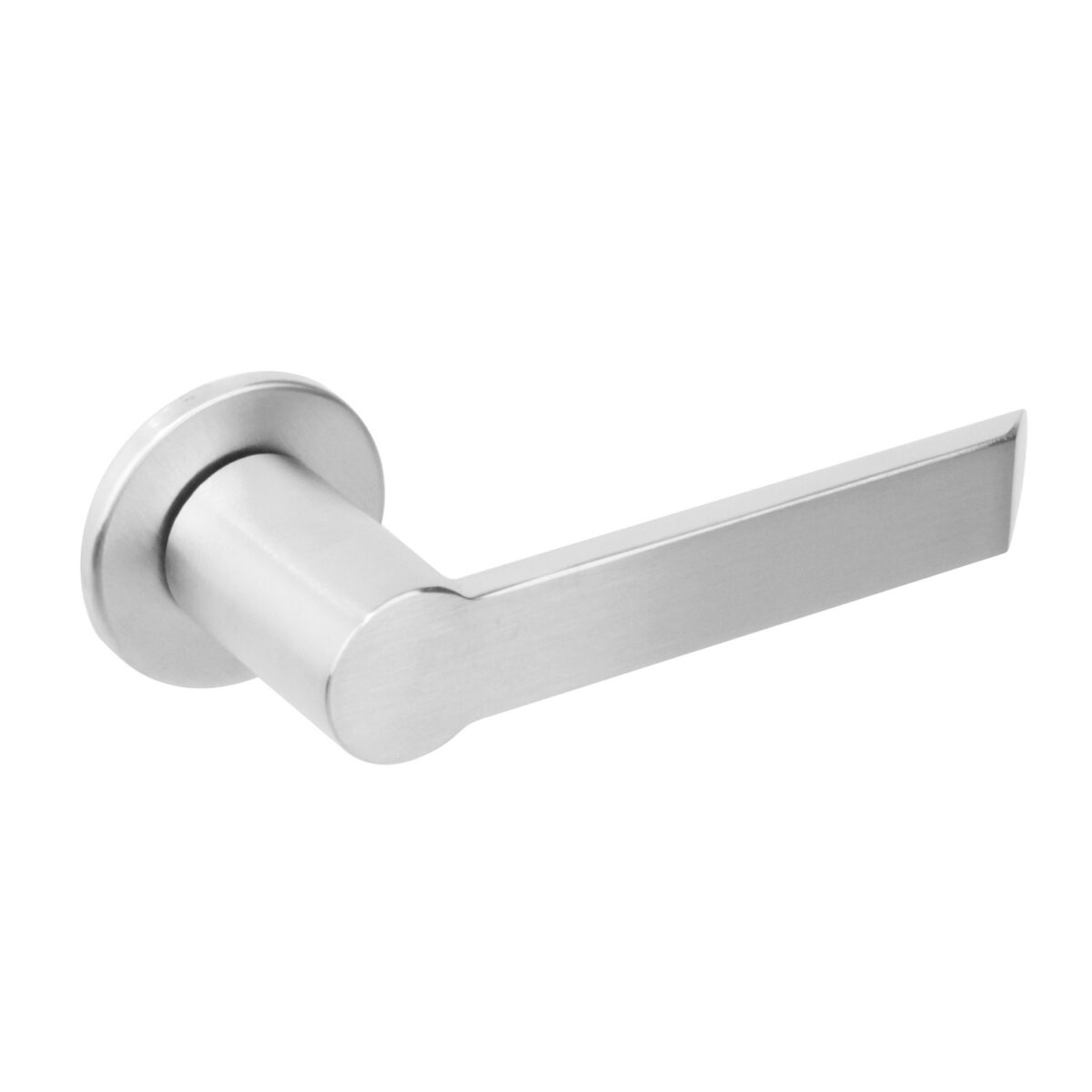 door handle Moorish, stainless steel, spring-loaded stainless steel, on rosette