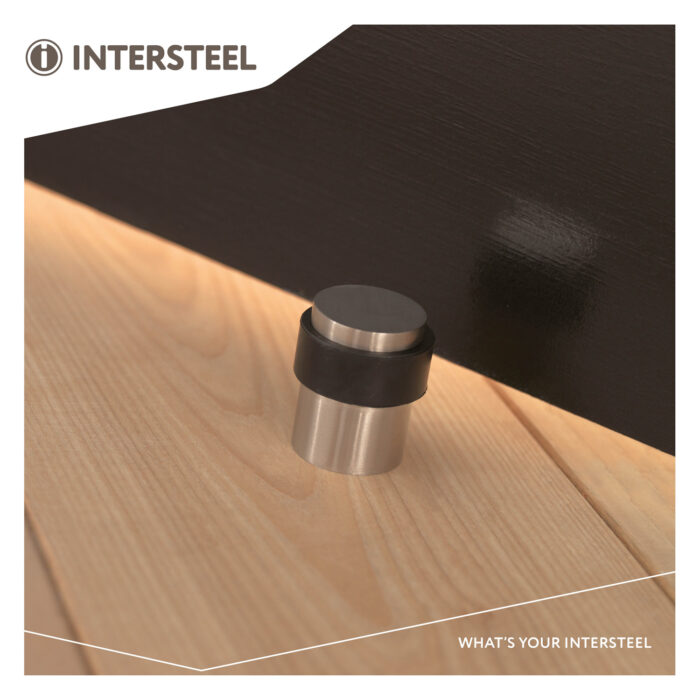 Intersteel Door stop floor mounting 30mm stainless steel brushed 2