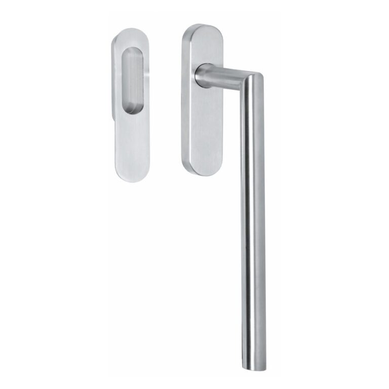 Intersteel Lift sliding door fitting corner, blind brushed stainless steel