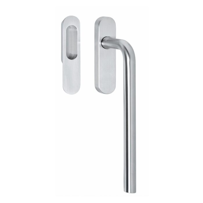 Intersteel Lift sliding door fitting straight, blind brushed stainless steel