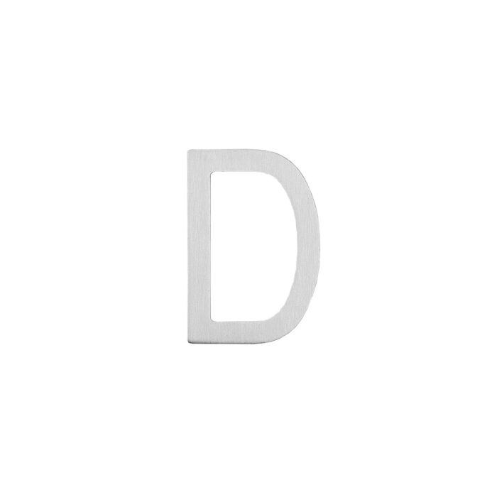 Intersteel House letter D 100 mm brushed stainless steel