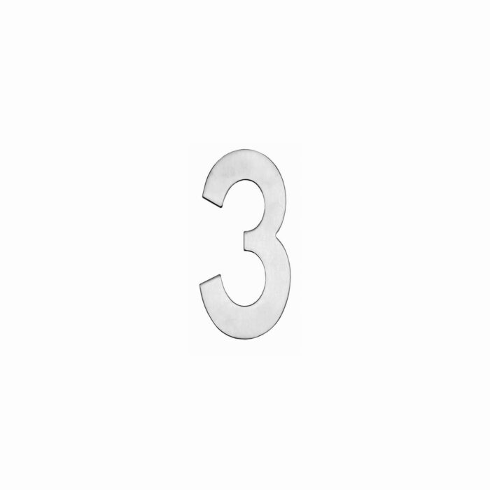 Intersteel House number 3 150mm brushed stainless steel