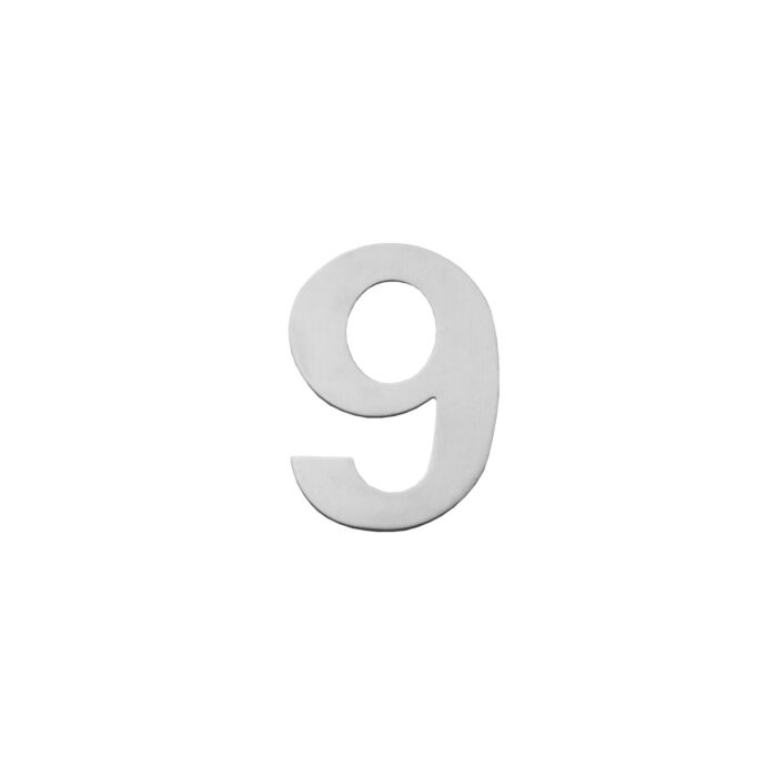 Intersteel House number 9 150x2mm brushed stainless steel