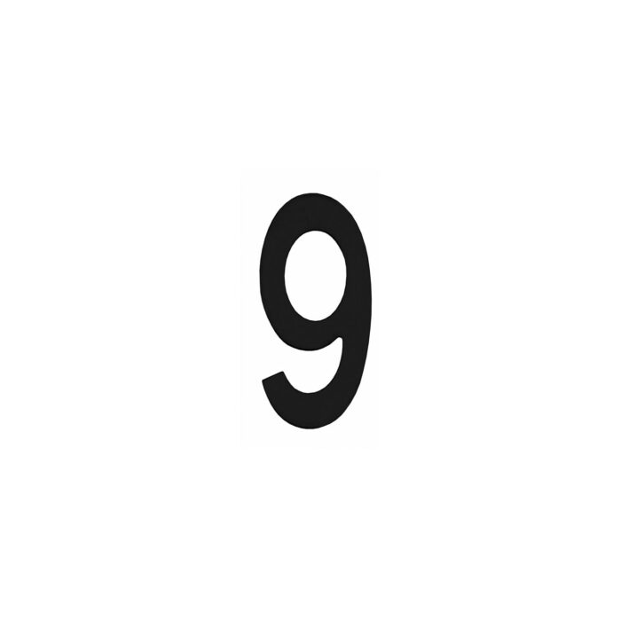 Intersteel | House number 9 | Stainless Steel/Matte Black