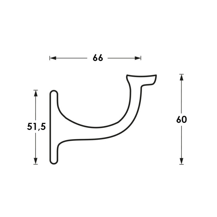 Intersteel Support de main courante à visser selle creuse nickel 1