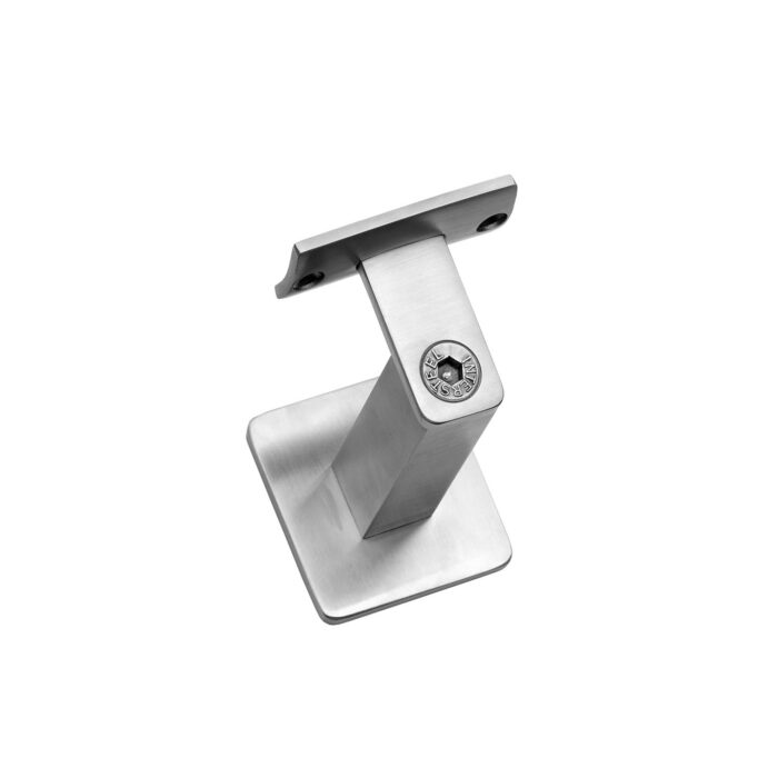 Intersteel | Handrail holder | Heavy | Square | Hollow saddle | Stainless steel brushed