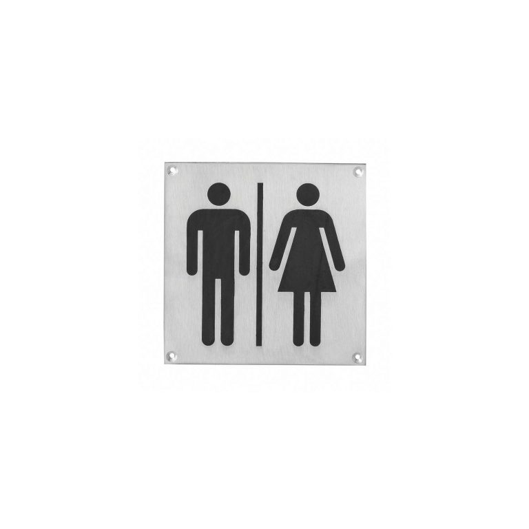 Intersteel Icon ladies and men&#39;s toilet large brushed stainless steel