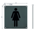 Intersteel Icon WC pour femme grand en acier inoxydable brossé 1