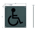 Intersteel Pictogram WC pour handicapés grand acier inoxydable brossé 1